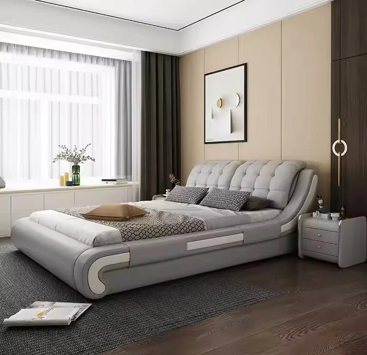 Luxury Leather Smart Bed