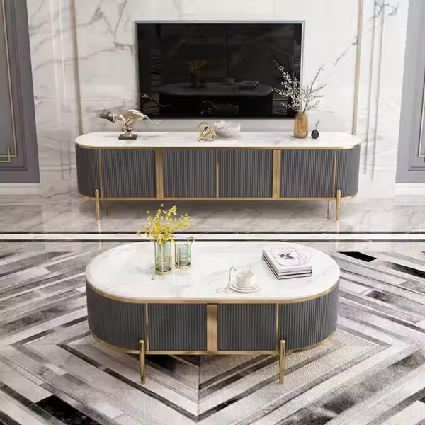 Modern Luxury Coffee Table & TV Unit - Image 2