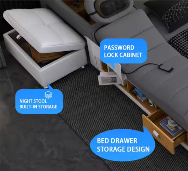 Luxury Leather Smart Bed - Image 4