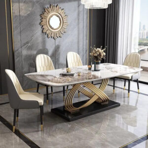 Modern Round Dining Table Set 6 Seater