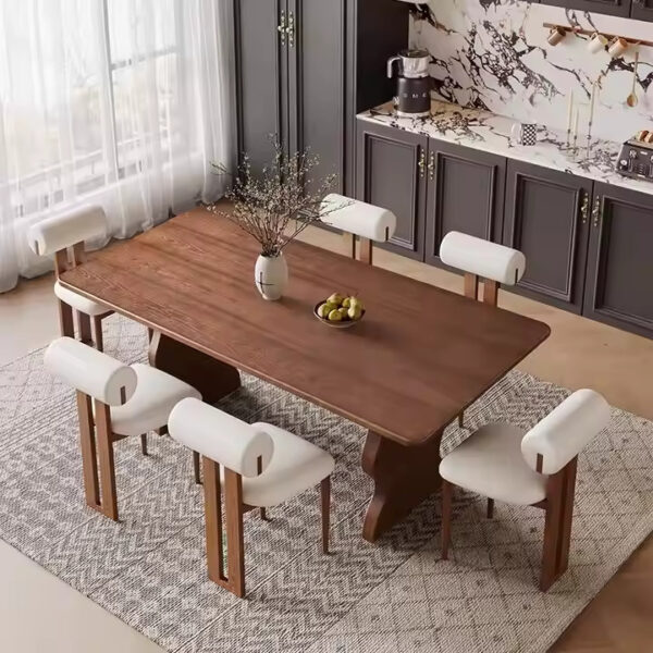 French Cream Solid Wood Dining Table
