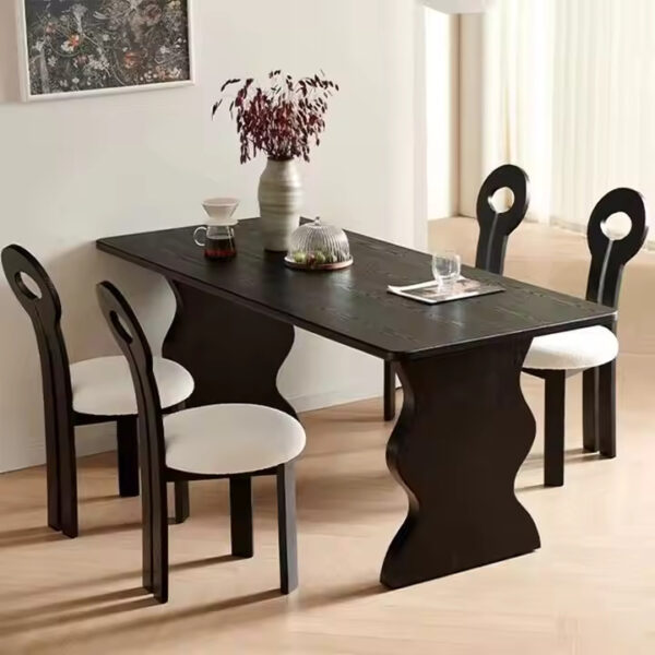 French Cream Solid Wood Dining Table - Image 3