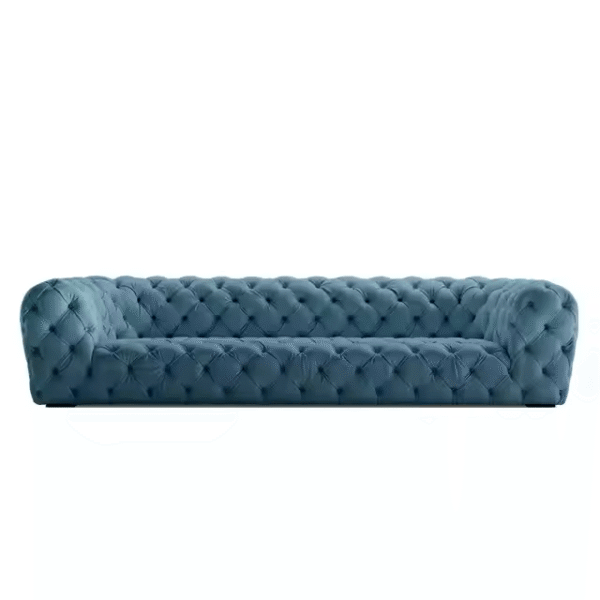 Italian Modern Luxury Leather Chesterfield Sofa - Image 2