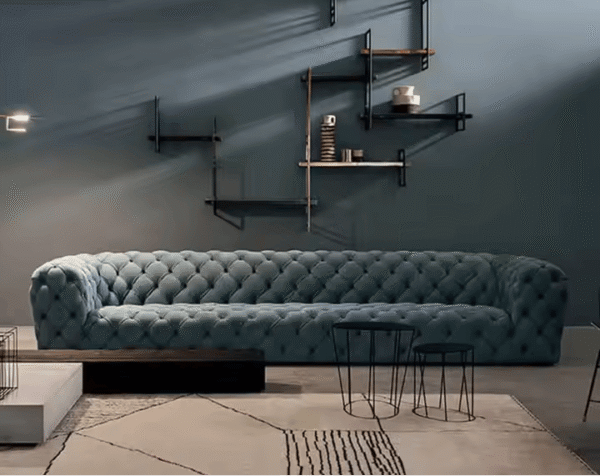 Italian Modern Luxury Leather Chesterfield Sofa