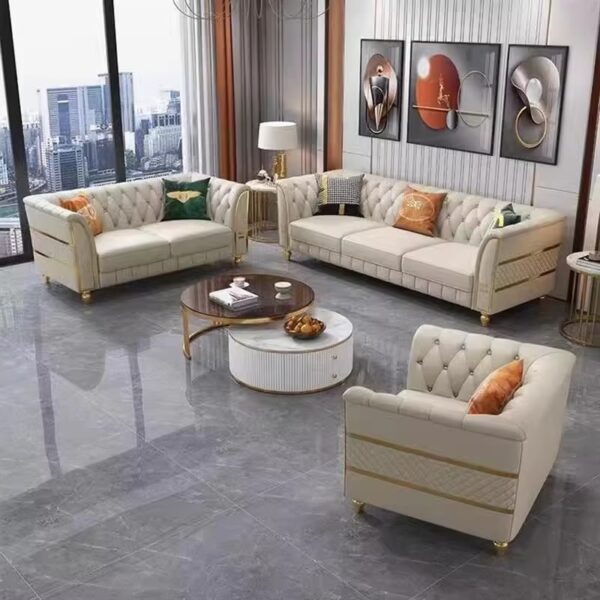 Light Luxury Leather Sofa - Image 2